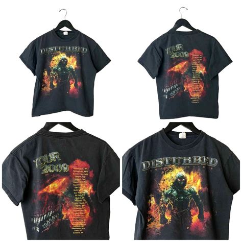 2009 Vintage Disturbed Indestructible Tour Delta T... - Depop