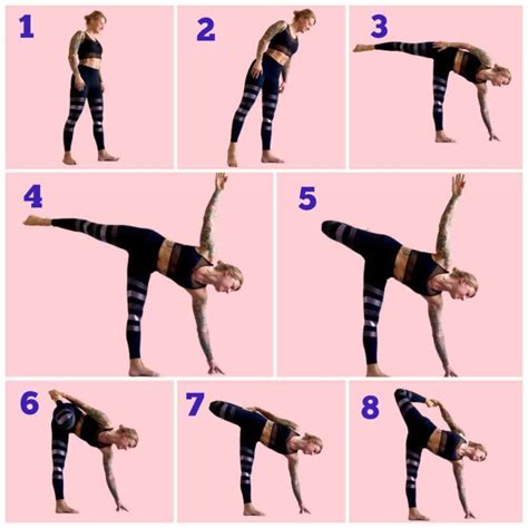 Steps of Ardha Chandra Chapasana (Candy Cane Pose) | Dancer pose yoga ...