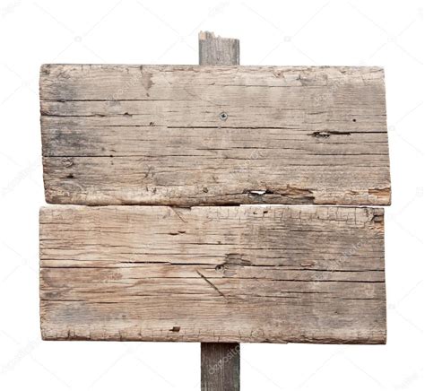 Wooden sign isolated on white. Wood old planks sign. — Stock Photo ...