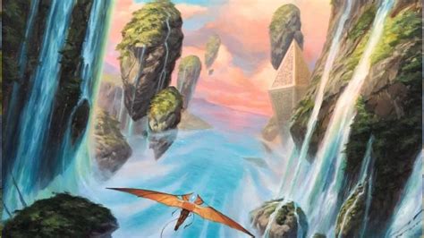 This Zendikar MTG playmat has actual floating islands