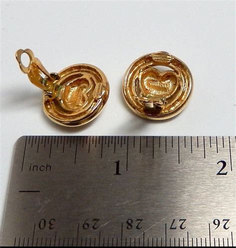 Vintage Givenchy Round Heart Earrings - Etsy