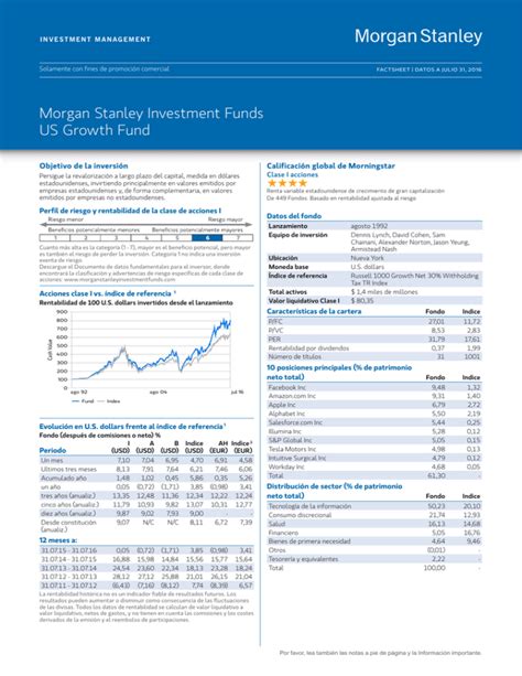 Morgan Stanley Investment Funds US Growth Fund