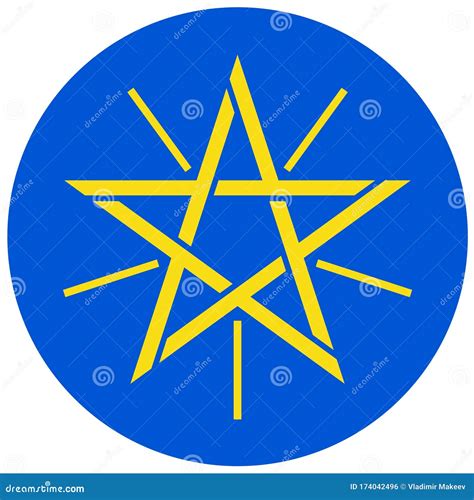 Coat of arms of Ethiopia stock illustration. Illustration of rays ...