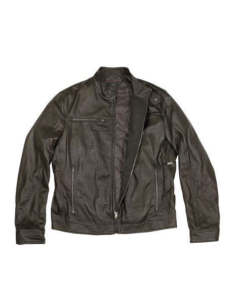 Lyst - Forzieri Men's Dark Brown Leather Motorcycle Jacket in Brown for Men