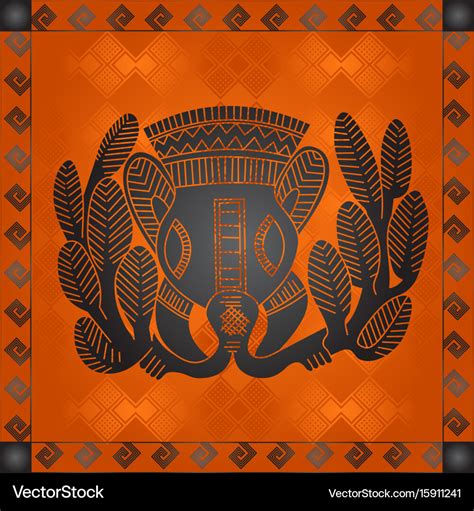 African national cultural symbols Royalty Free Vector Image