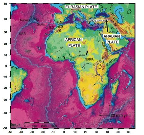 Nubian Plate, North West Region - African/Arabian Tectonic Plates