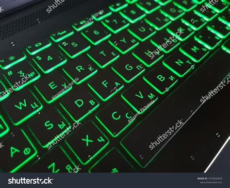 Laptop Keyboard Green Backlit Stock Photo 1474260359 | Shutterstock