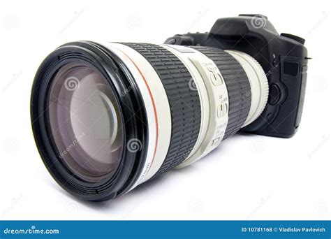 DSLR Camera With Zoom Lens. Royalty Free Stock Photos - Image: 10781168