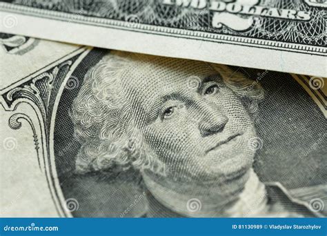 George Washington Portrait on the Us One Dollar Bill Macro Stock Image ...