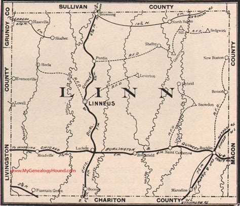 Linn County, Missouri 1904 Map