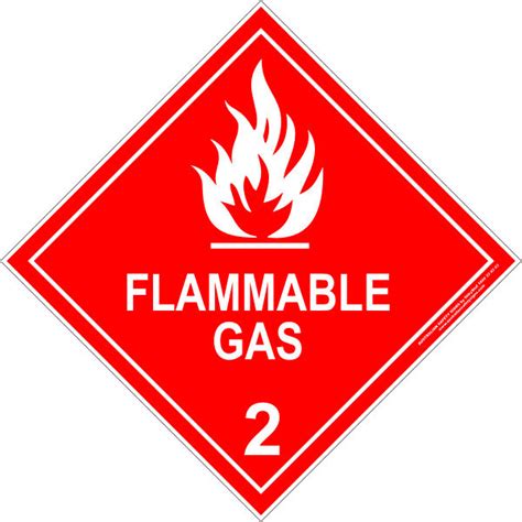 CLASS 2 - FLAMMABLE GAS - WHITE – Australian Safety Signs