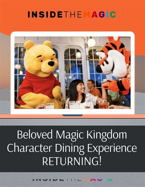 Beloved Magic Kingdom Character Dining Experience RETURNING! - Inside ...