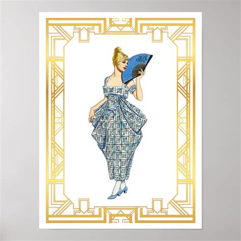 Vintage Turn of Century Fashion Vintage Art Poster | Zazzle