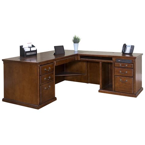 kathy ireland Home by Martin Furniture Huntington Oxford Right L-Shaped Executive Desk & Reviews ...