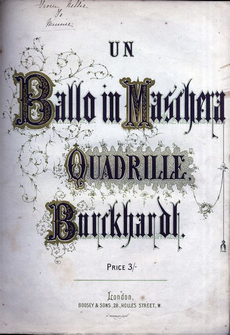 Victorian Music Sheets, a bound volume (Mullen Collection)