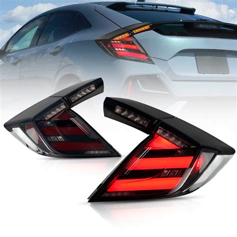 Buy ARCHAIC LED Tail Lights Assembly Fit for Honda Civic Hatchback Type R 2016-2020, Sequential ...