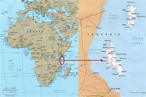 Zanzibar On Map Of Africa