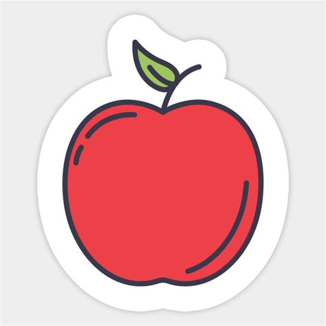 Cute Apple - Apple - Sticker | TeePublic