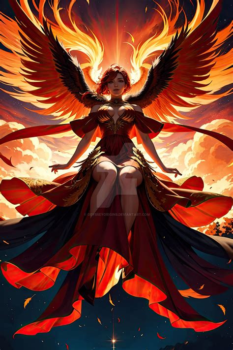 Phoenix Rebirth: The Girl of Golden Flames by OdysseyOrigins on DeviantArt