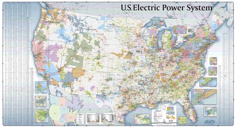 US Electric Power System Map - United States • mappery