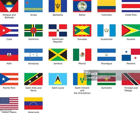 Flags Of Caribbean Stock Illustration - Download Image Now - Caribbean ...