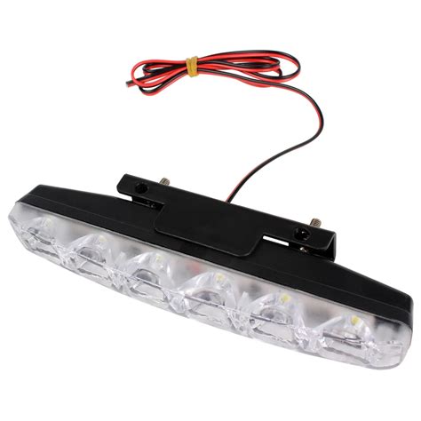 2PCS Car LED Daytime Running Lights DRL 6 LEDs Universal Automobiles Daylight Day Light Super ...