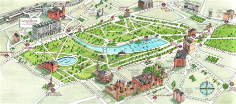 Holland park London map - Map of holland park London (England)