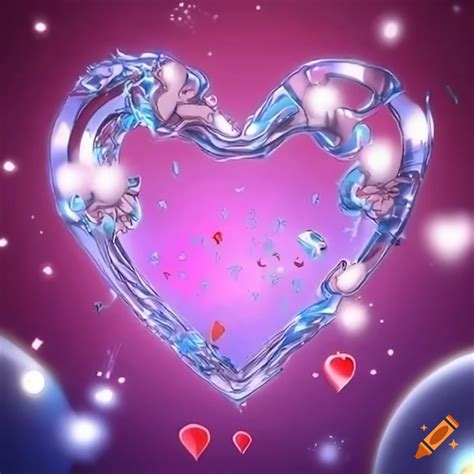 Shiny 3d anime heart wallpaper