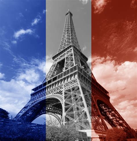 Paris Eiffel Tower French Flag Stock Illustration - Illustration of eiffel, love: 62859548