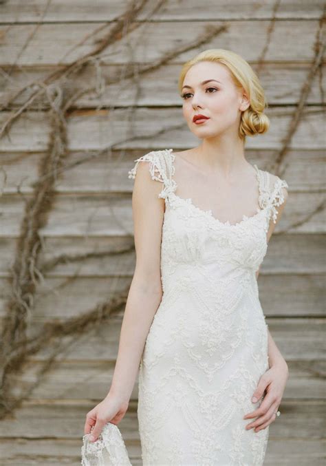 Chantilly Lace Wedding Dress | Ivory Cotton Lace Wedding Dress