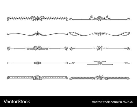 Set of decorative border Royalty Free Vector Image