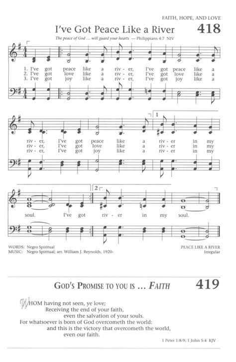 Baptist Hymnal 1991 418. I've got peace like a river - Hymnary.org