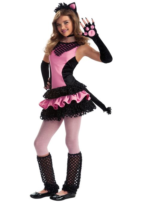 Girls Tween Black Kitty Costume - Girls Animal Costumes | Tween ...