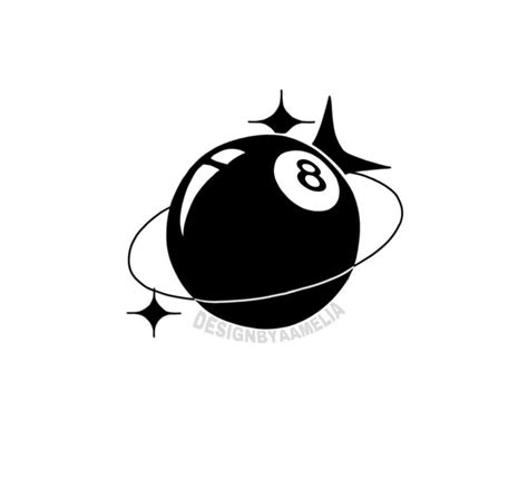 Magic 8 Ball Tattoo Design