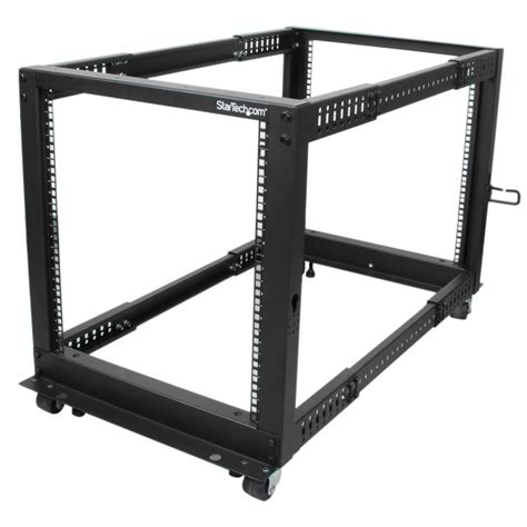 Startech 12U Adjustable Depth 4 Post Server Rack Black, Techinn