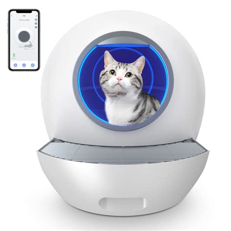 KungFuPet Self-Cleaning Cat Litter Box, Automatic Cat Litter Box APP Control Smart Large Litter ...