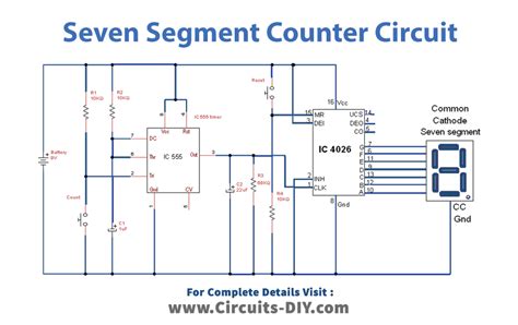 Simple Seven Segment Counter Circuit using CD4026