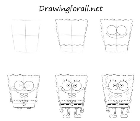 How to Draw SpongeBob SquarePants | Dibujo paso a paso, Dibujos de bob esponja, Dibujos sencillos