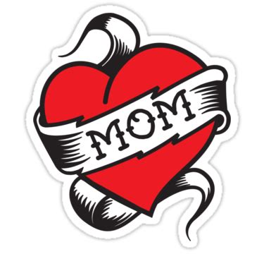 "Mom Tattoo" Sticker for Sale by LaundryFactory | Эскизы маленьких татуировок, Ретро татуировки ...