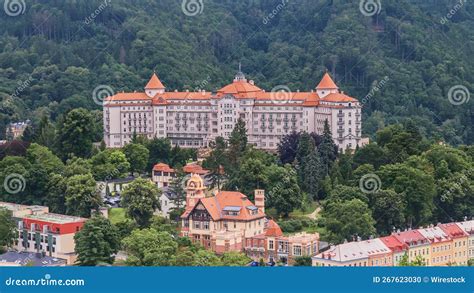 A View To the Large Historical Imperial Hotel Building at Karlovy Vary ...