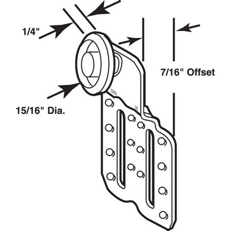 Prime-Line Top Hung Closet Door Roller | Wayfair