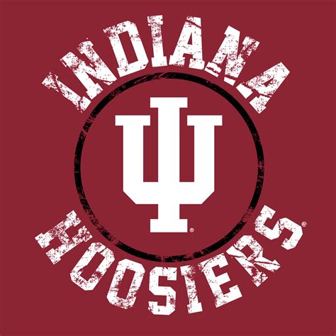 Indiana University Hoosiers Distressed Circle Logo Short Sleeve T-Shir ...