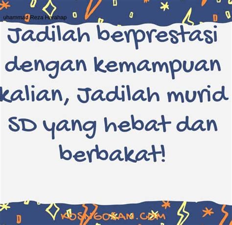 Inilah 5+ Contoh Inspirasi Kata Bijak Anak Sekolah Dasar - Koleksi ...