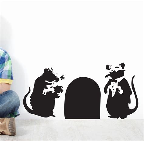 BANKSY RATS IN HOLE WALL ART STICKER DECAL BA30 | eBay | Sticker wall art, Banksy rat, Banksy ...