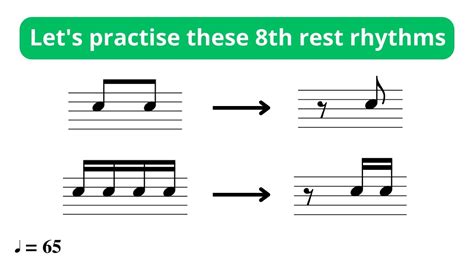 Let's practise 8th note rest rhythms 🎵 - YouTube