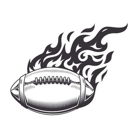 Hot american football fire logo silhouette. football club graphic ...