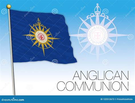 Anglican Church Flag, Vector Illustration Stock Vector - Illustration ...