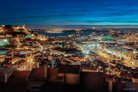 Lisbon at night | This is the view from the popular Miradour… | Flickr