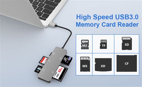 USB3.0 XD Card Reader, USB 3.0 (5Gps) High Speed TF/SD/MS/M2/XD/CF Memory Card Solt Combo ...