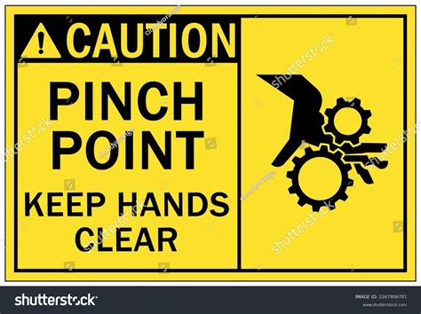 Pinch Point Hazard Sign Labels Stock Vector (Royalty Free) 2267806781 ...